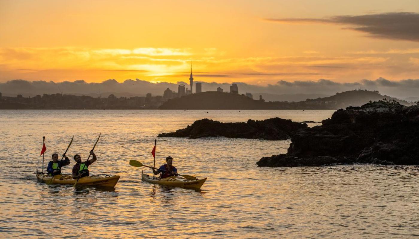 Sunset Kayak at Rangitoto Island