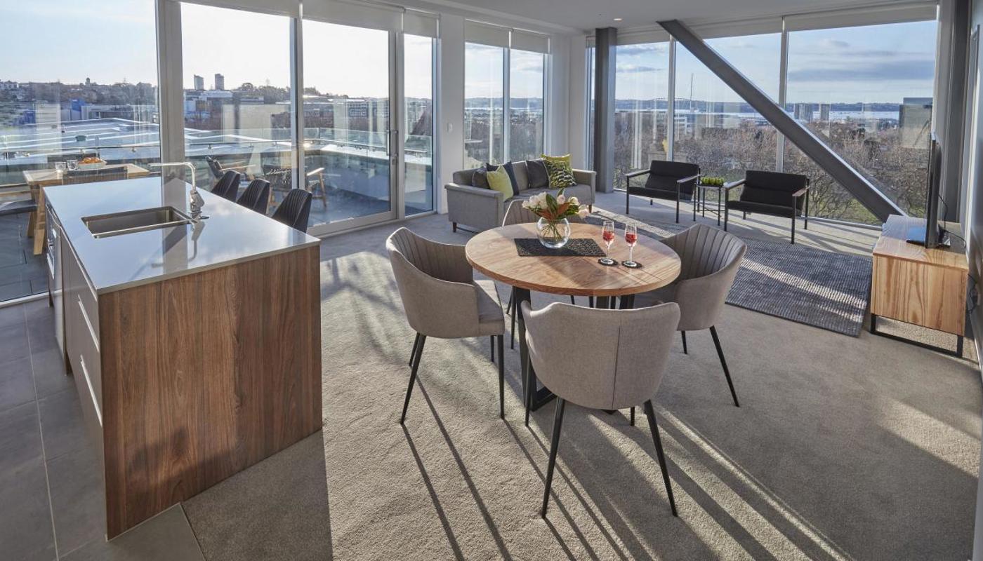 Swiss-SuperSuite Two Bedroom with Park Views. Balcony and spacious living room